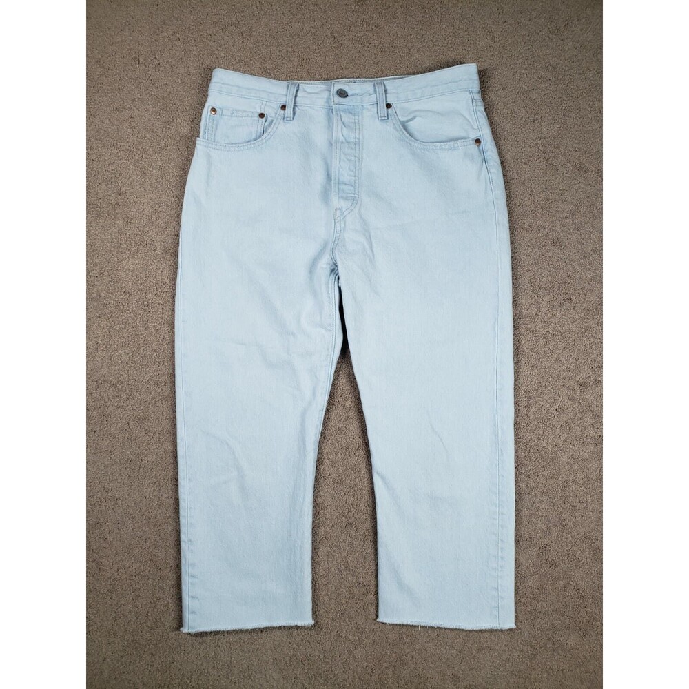 Levi's Premium 501 Botton Fly Raw Hem Crop Ankle Big E Women's Size W31 L26